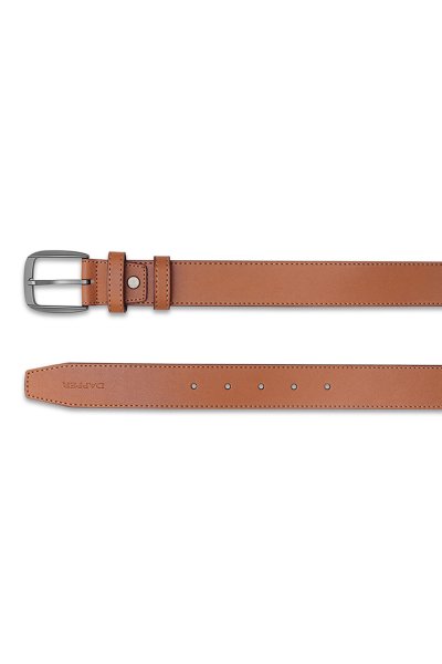 เข็มขัดผู้ชาย Classic Vegan Leather Belt - Tan Brown