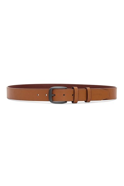 เข็มขัดผู้ชาย Classic Vegan Leather Belt - Tan Brown