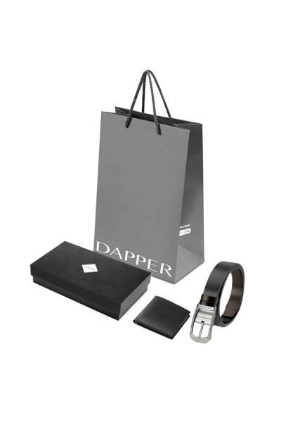ชุดของขวัญ Leather Billfold Wallet & Reversible Belt Gift Set