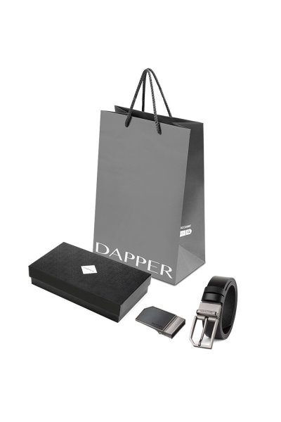 ชุดของขวัญ DAPPER Snip Corner Reversible Belt Gift Set