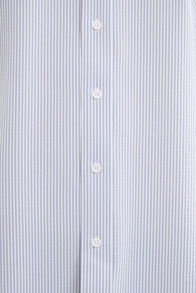 Seersucker Striped Shirt