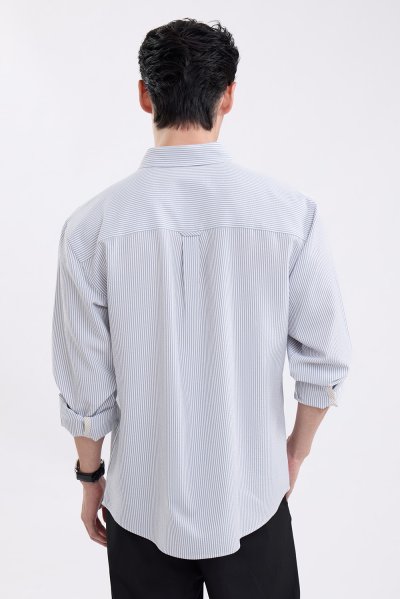 Seersucker Striped Shirt