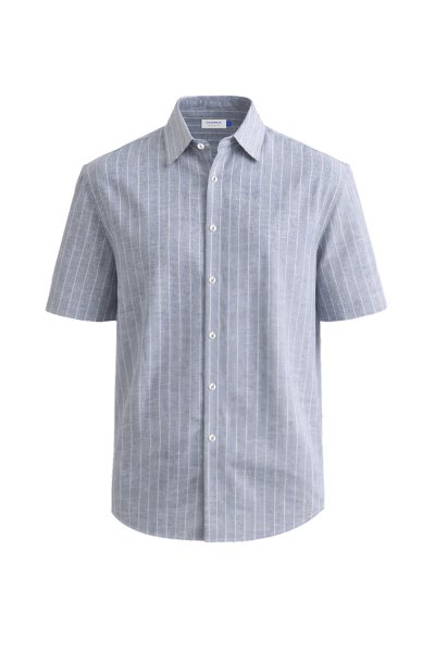 เสื้อเชิ้ตแขนสั้น Striped Yarn Dyed Shirt
