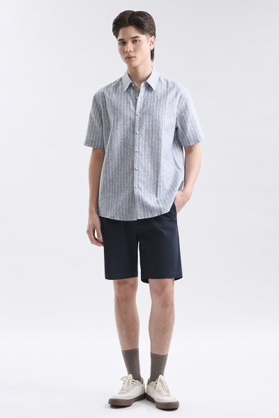 เสื้อเชิ้ตแขนสั้น Striped Yarn Dyed Shirt