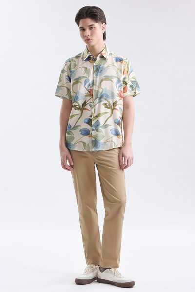 เสื้อเชิ้ตแขนสั้น Sunlit Floral Print Shirt
