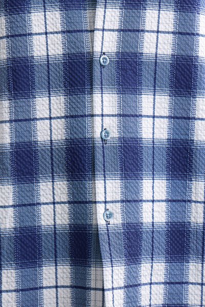 เสื้อเชิ้ตแขนสั้น Habour Plaid Print Shirt