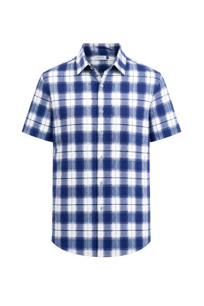 เสื้อเชิ้ตแขนสั้น Habour Plaid Print Shirt
