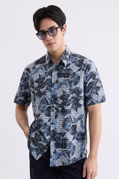 Nautical Mosaic Print Shirt