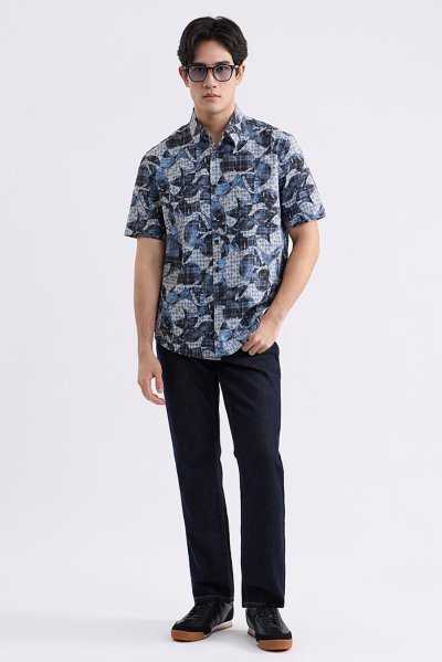 Nautical Mosaic Print Shirt