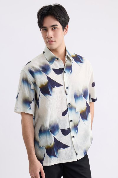 Petal Strokes Print Shirt