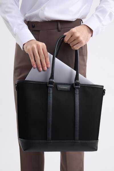 Large Smart Tote Bag - Black