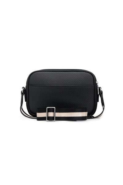 กระเป๋าสะพายข้าง Carbon Fiber Double-Zip Crossbody Bag