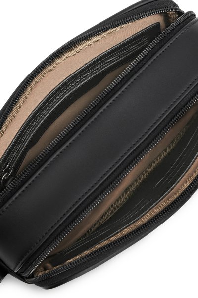 กระเป๋าสะพายข้าง Carbon Fiber Double-Zip Crossbody Bag