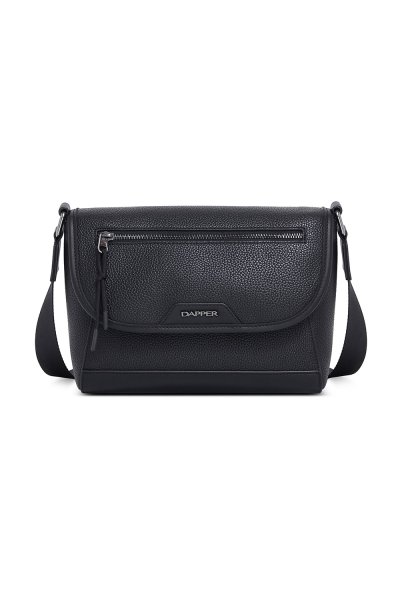 Pebbled Flap Crossbody Bag