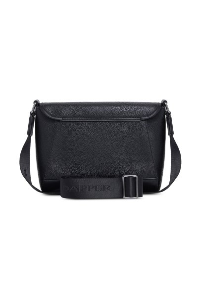 Pebbled Flap Crossbody Bag