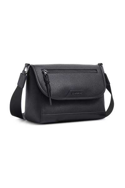 Pebbled Flap Crossbody Bag