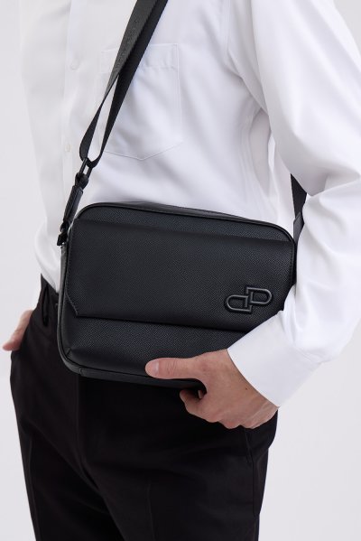 DP Iconic Flap Crossbody Bag - Black