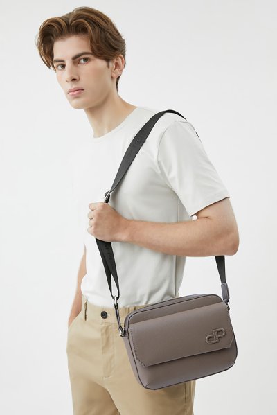 DP Iconic Flap Crossbody Bag - Brown