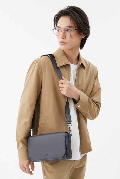 Essential Flap Crossbody Bag - Deep Grey