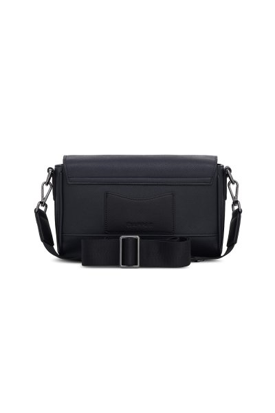 Contrast Flap Crossbody Bag - Navy