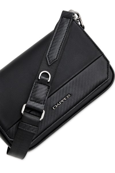 Contrast Mini Crossbody Bag - Black