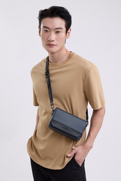 Contrast Mini Crossbody Bag - Navy