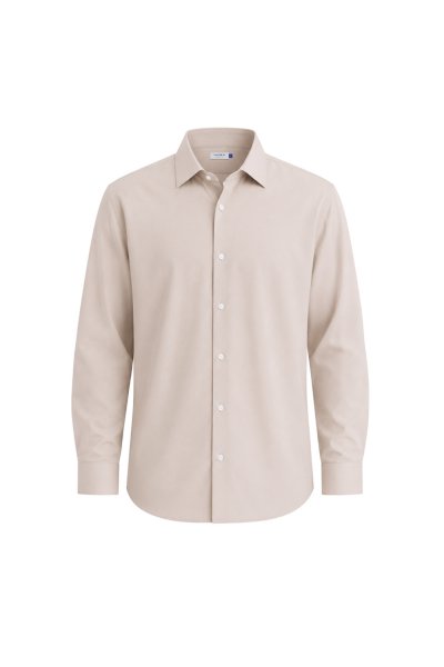 เสื้อเชิ้ตแขนยาว NO MORE IRON Smart Fit Shirt - Beige