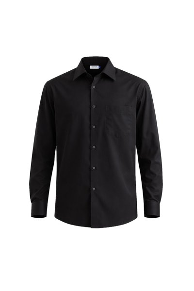 เสื้อเชิ้ตแขนยาว EASY CARE Regular Fit Shirt - Black