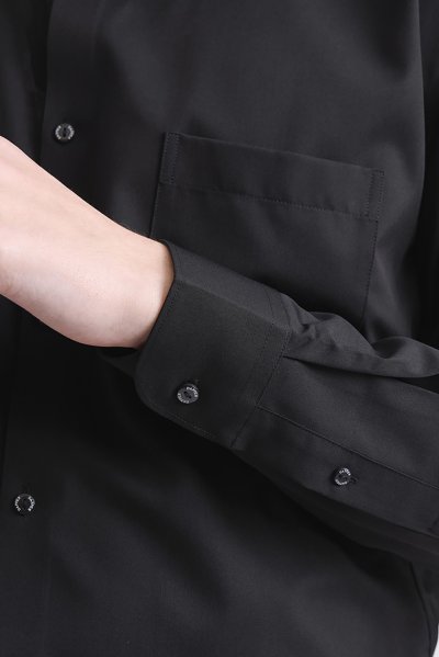 เสื้อเชิ้ตแขนยาว EASY CARE Regular Fit Shirt - Black