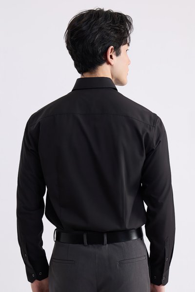 เสื้อเชิ้ตแขนยาว NO MORE IRON Smart Fit Shirt - Black