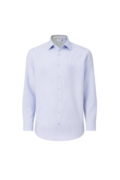 เสื้อเชิ้ตแขนยาว SMOOTH & STRETCH Plaid Regular Fit Shirt - Blue