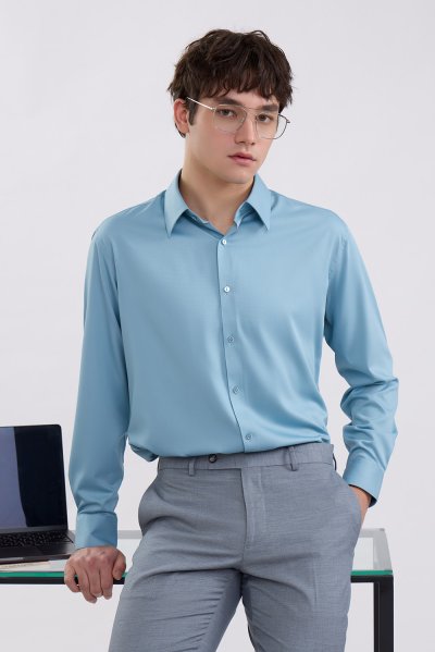 NO MORE IRON Regular Fit Shirt - Green