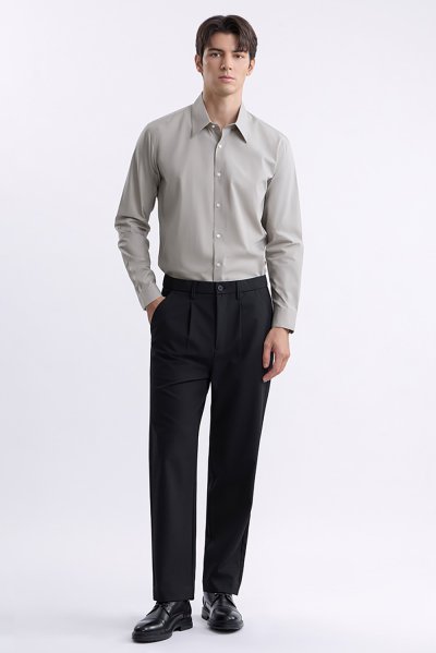 เสื้อเชิ้ตแขนยาว EASY CARE Regular Fit Shirt - Grey