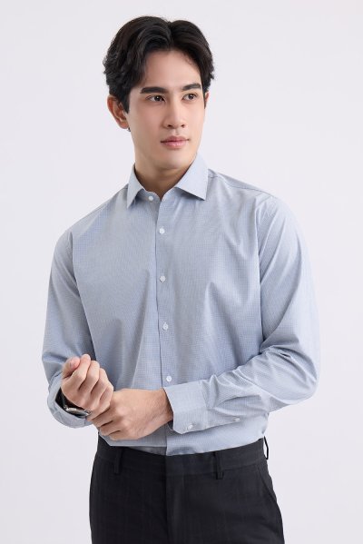 SMOOTH & STRETCH Micro Checked Smart Fit Shirt