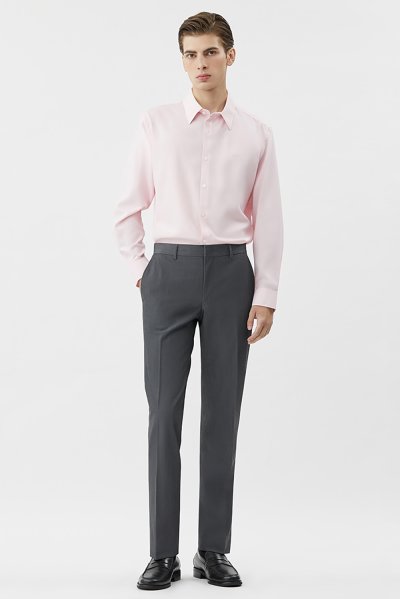 เสื้อเชิ้ตแขนยาว NO MORE IRON Regular Fit Shirt - Pink