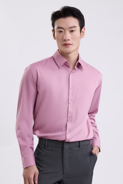 NO MORE IRON Regular Fit Shirt - Pink