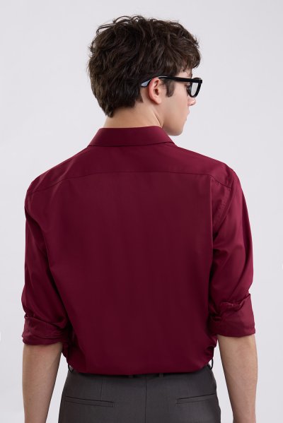 NO MORE IRON Regular Fit Shirt - Red