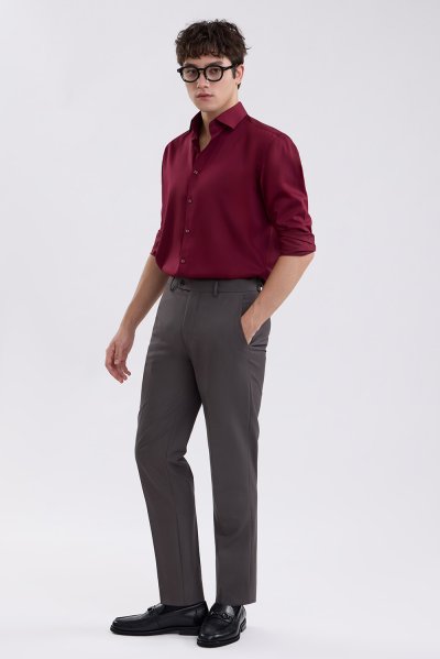 NO MORE IRON Regular Fit Shirt - Red
