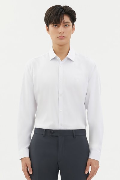เสื้อเชิ้ตแขนยาว SMOOTH & STRETCH Smart Fit Shirt - White