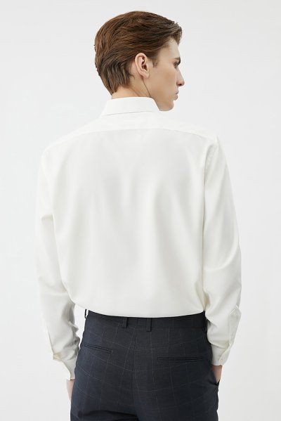 เสื้อเชิ้ตแขนยาว NO MORE IRON Regular Fit Shirt - White
