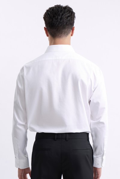 เสื้อเชิ้ตแขนยาว EASY CARE Dobby Regular Fit Shirt - White