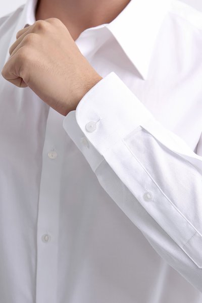เสื้อเชิ้ตแขนยาว EASY CARE Dobby Regular Fit Shirt - White