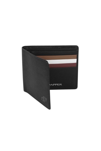 DP Iconic Saffiano Billfold Wallet - Black