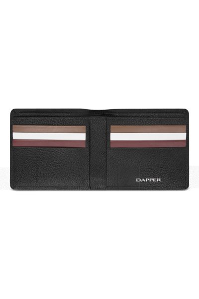 DP Iconic Saffiano Billfold Wallet - Black