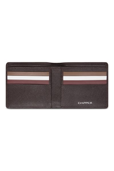 DP Iconic Saffiano Billfold Wallet - Brown