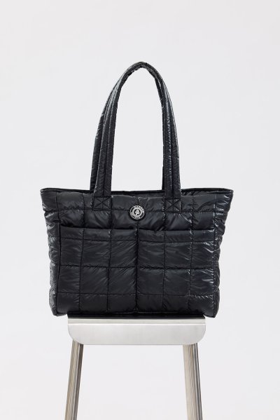 DAPPER Puffy Tote Bag - Black