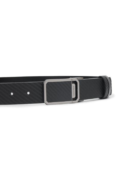 เข็มขัดผู้ชาย Carbon Fiber Reversible Plaque Buckle Belt