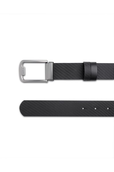 เข็มขัดผู้ชาย Carbon Fiber Slim Plaque Buckle Belt