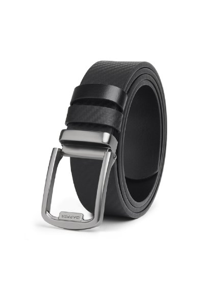 เข็มขัดผู้ชาย Carbon Fiber Slim Plaque Buckle Belt