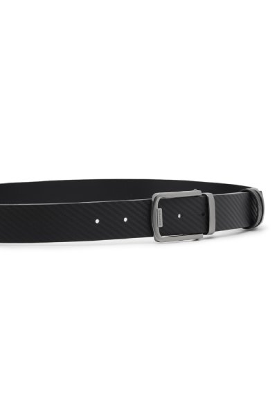 เข็มขัดผู้ชาย Carbon Fiber Slim Plaque Buckle Belt